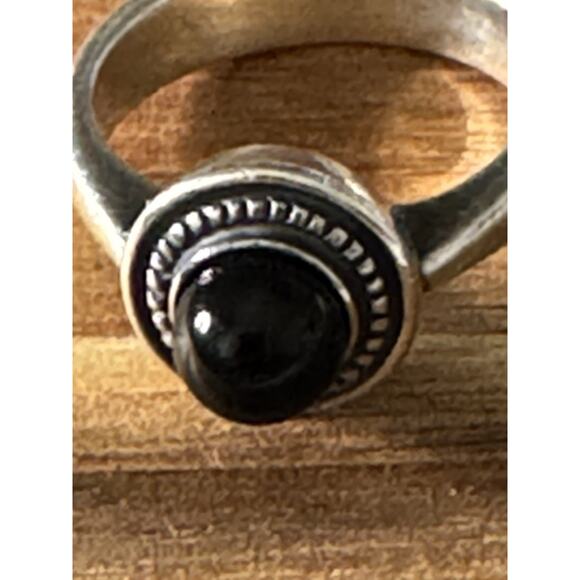 James Avery Retired Sterling Silver Black Onyx Beaded Ring Size 7 - Picture 4 of 6